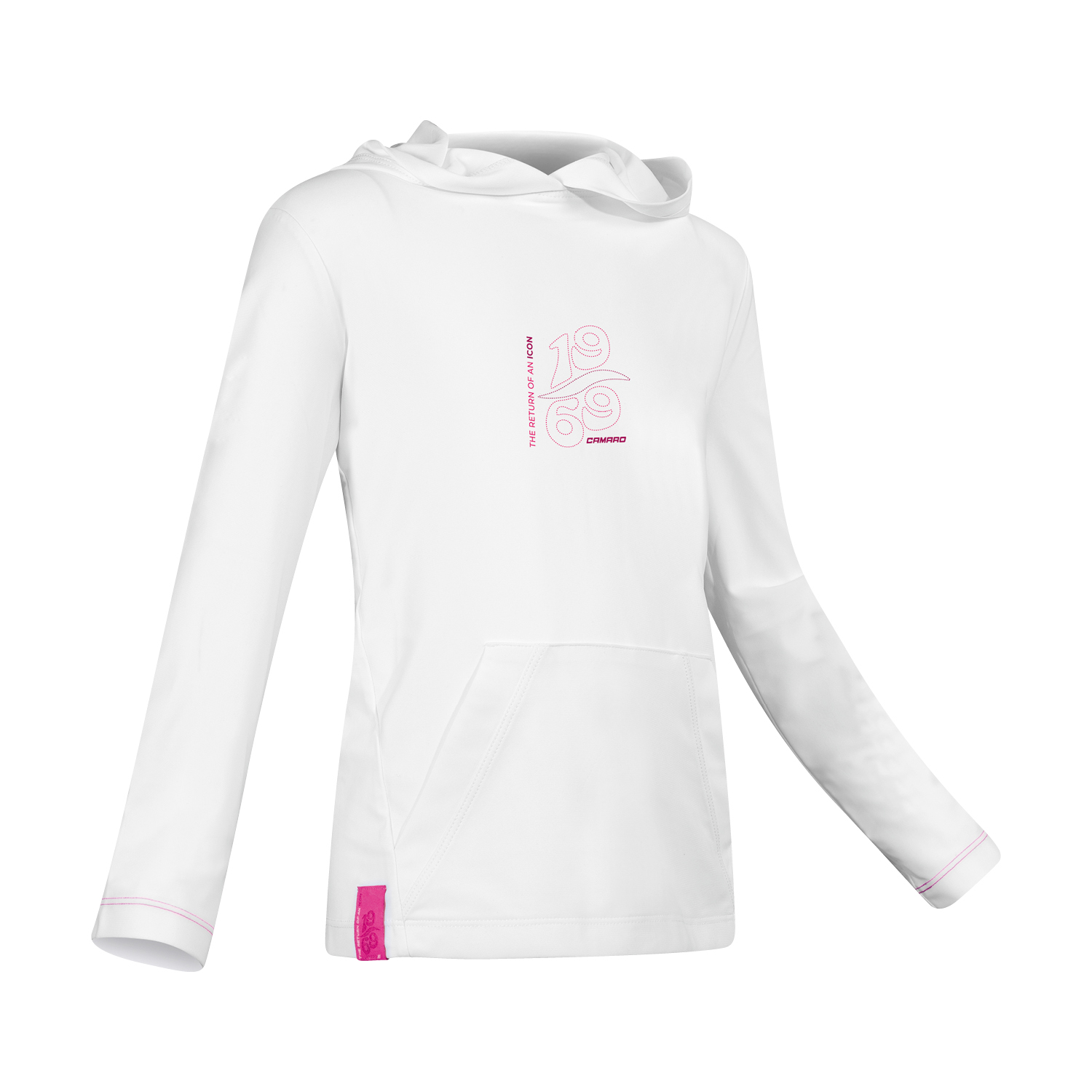 Lycra hoody kids LS white/pink Lycra hoody kids LS white/pink