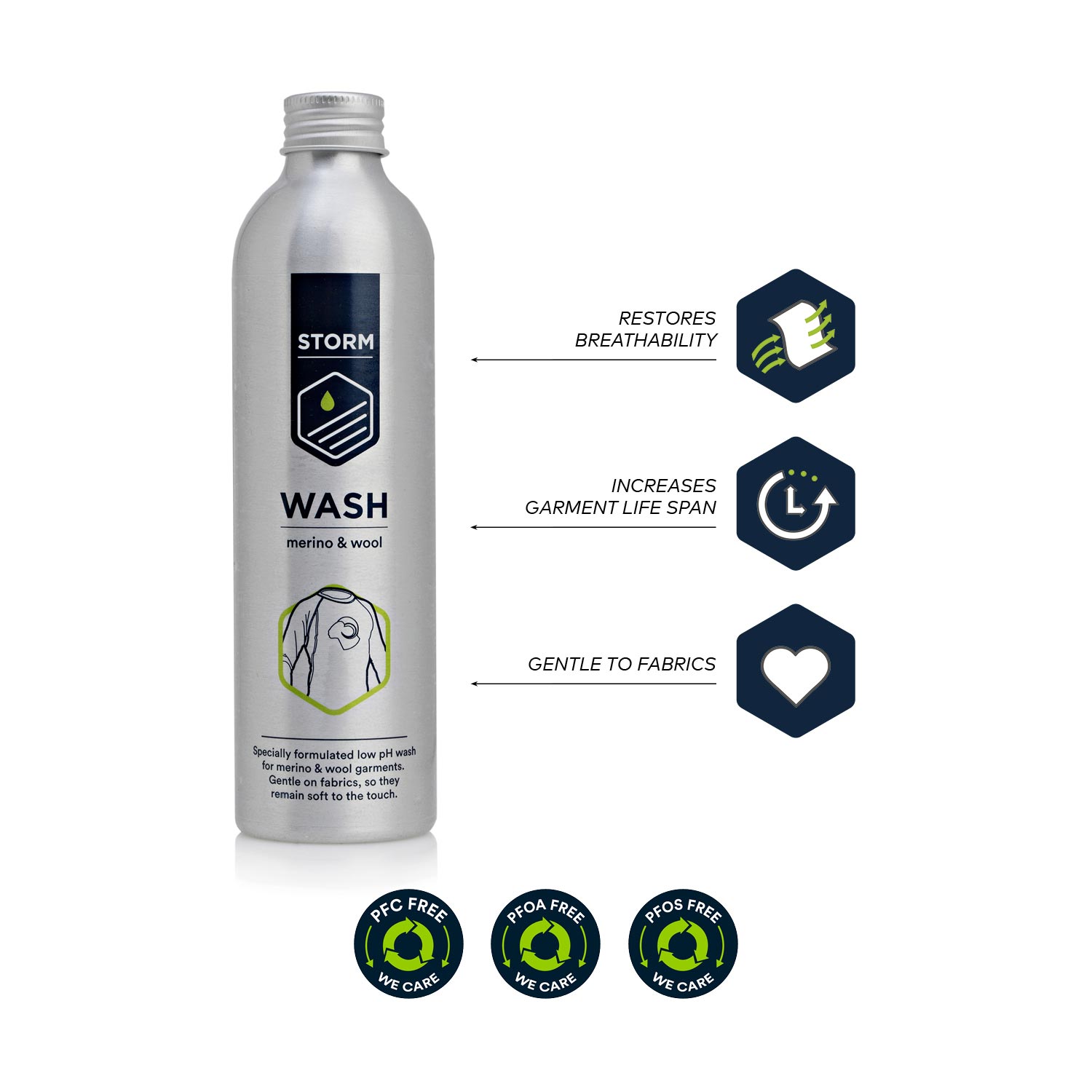 Storm - Merino&wool wash  225ml Storm - Merino&wool wash  225ml