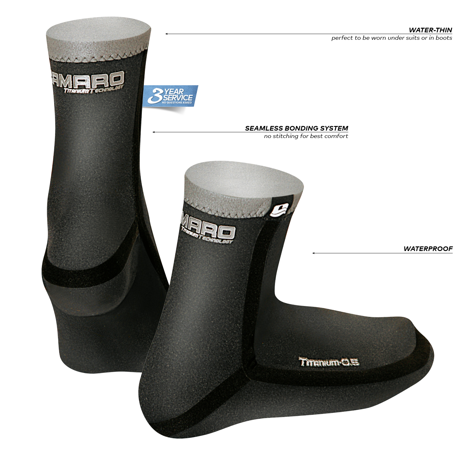 Titanium Seamless socks 0.5mm