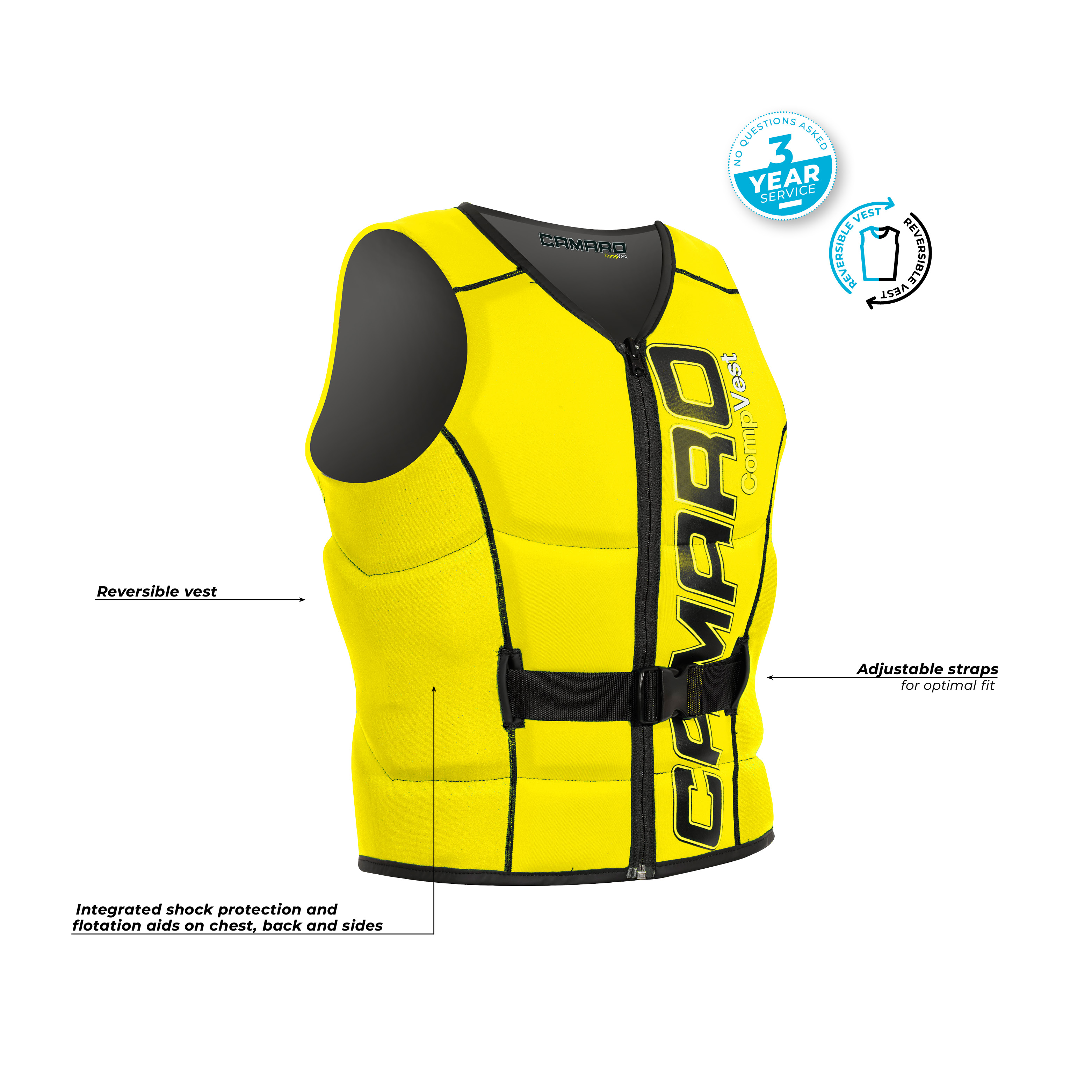Comp Vest men black/yellow